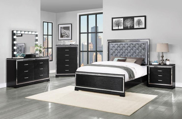 Cappola 5-piece Eastern King Bedroom Set Black / CS-223361KE-S5