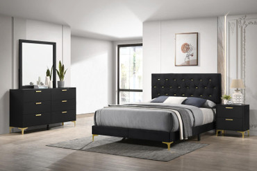 Kendall 4-piece Eastern King Bedroom Set Black / CS-224451KE-S4