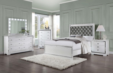 Eleanor 5-piece Eastern King Bedroom Set White / CS-223561KE-S5