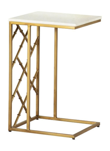 Angeliki Accent Table with Marble Top White / CS-936024