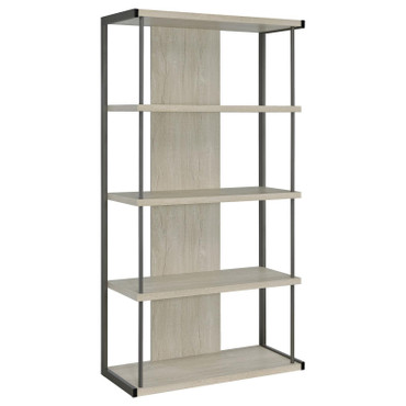 Loomis 4-shelf Bookcase Whitewashed Grey / CS-805884