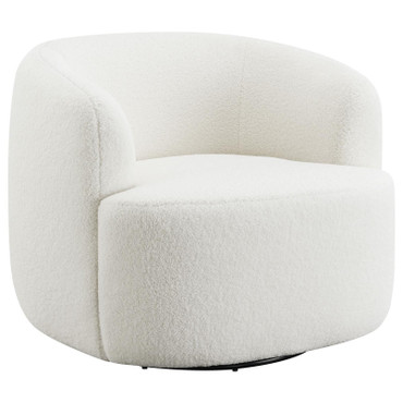 Hudson Upholstered Swivel Chair Natural / CS-905726