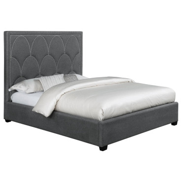 Bowfield Upholstered Queen Panel Bed Charcoal / CS-315900Q