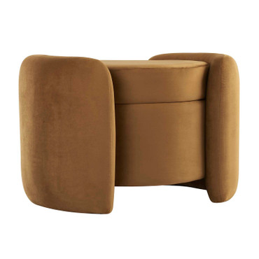 Nebula Upholstered Performance Velvet Ottoman / EEI-6055