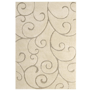 Jubilant Burgeon Scrolling Vine 5x8 Shag Area Rug / R-1151-58