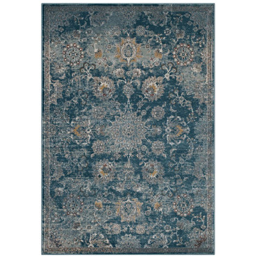 Cynara Distressed Floral Vintage Medallion 8x10 Area Rug / R-1111-810