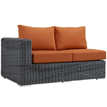 Summon Outdoor Patio Sunbrella® Left Arm Loveseat / EEI-1872