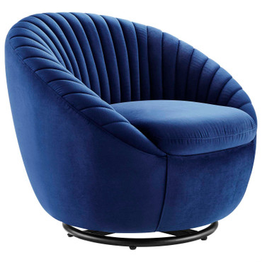 Whirr Tufted Performance Velvet Swivel Chair / EEI-5004