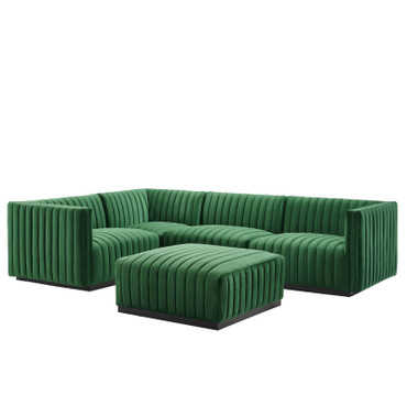 Conjure 5-Piece Channel Tufted Performance Velvet Sectional / EEI-5774