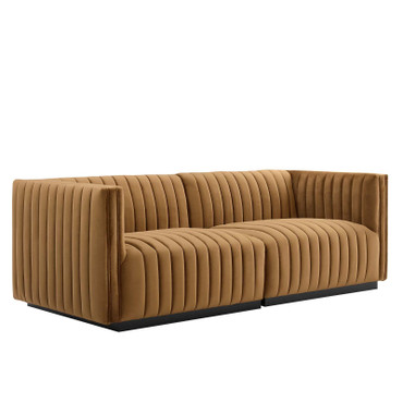 Conjure Channel Tufted Performance Velvet Loveseat / EEI-5764