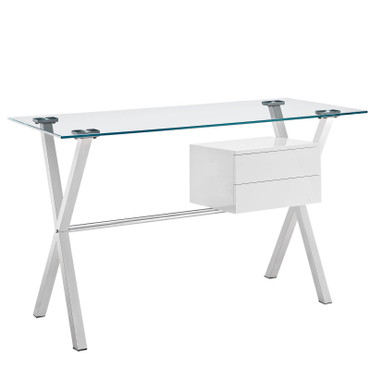 Stasis Glass Top Office Desk / EEI-1181
