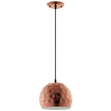 Dimple 10" Half-Sphere Rose Gold Pendant Light / EEI-2905