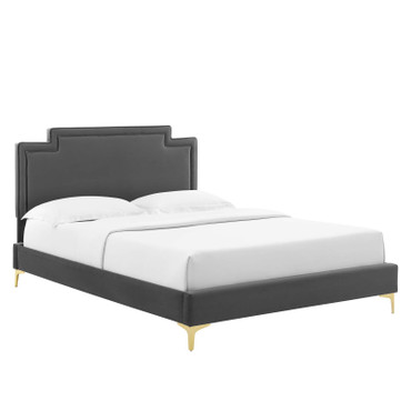 Liva Performance Velvet Queen Bed / MOD-6821