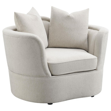 Kamilah Upholstered Chair with Camel Back Beige / CS-511153