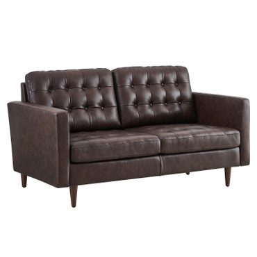 Exalt Tufted Leather Loveseat / EEI-6100