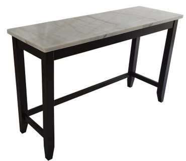 Toby 60-inch Marble Counter Dining Table Rustic Espresso / CS-115528