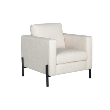 Tilly Upholstered Track Arm Accent Chair Oatmeal / CS-509903