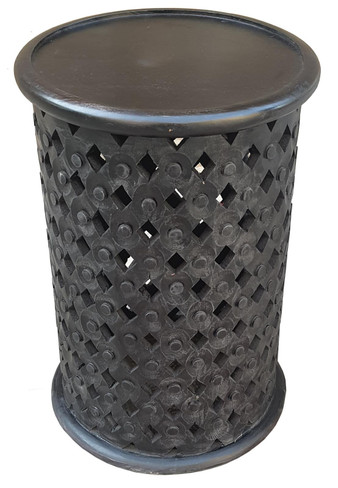 Krish 24-inch Round Accent Table Black Stain / CS-936151