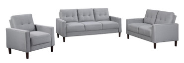 Bowen Upholstered Track Arms Tufted Loveseat Grey / CS-506782