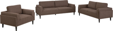 Rilynn Upholstered Track Arms Sofa Brown / CS-509521