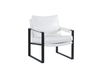 Rosalind Upholstered Track Arm Accent Chair White / CS-903022