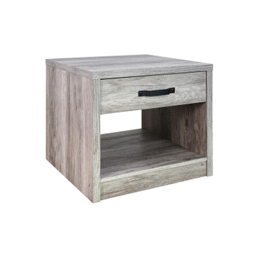 Felix 1-drawer Square Engineered Wood End Table Grey Driftwood / CS-707727