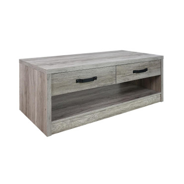 Felix 2-drawer Rectangular Engineered Wood Coffee Table Grey Driftwood / CS-707728