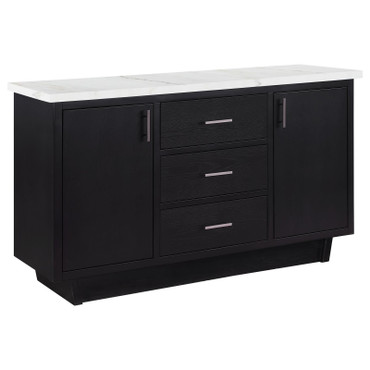 Sherry 3-drawer Marble Top Sideboard Buffet Rustic Espresso / CS-115515