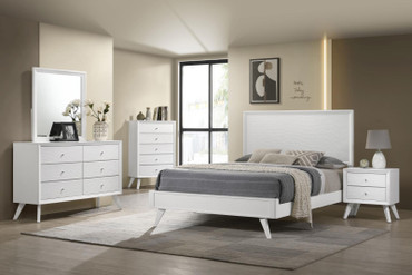 Janelle 5-piece Eastern King Bedroom Set White / CS-223651KE-S5