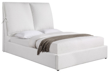 Gwendoline Upholstered Queen Panel Bed White / CS-306040Q