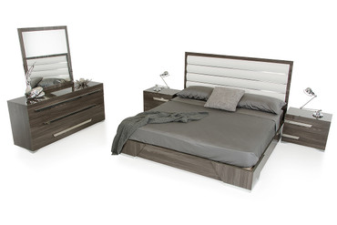 Eastern King Nova Domus Capulet Italian Modern Grey Bedroom Set / VGACCAPULET-SET-EK
