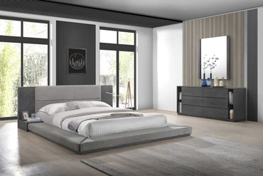 Queen Nova Domus Jagger Modern Grey Bed / VGMABR-55-GRY-BED-Q