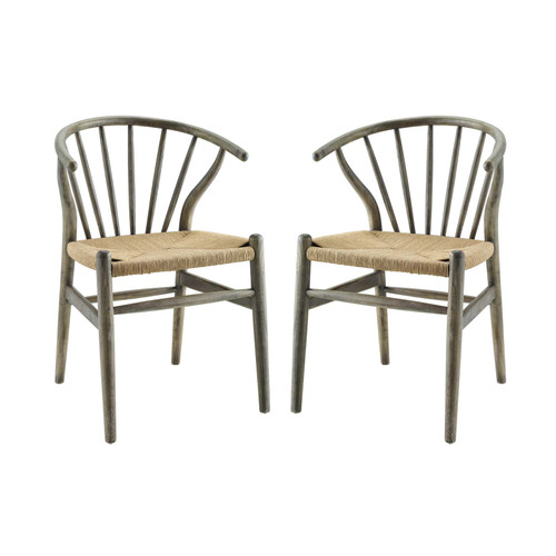 Flourish Spindle Wood Dining Side Chair Set of 2 / EEI-4168