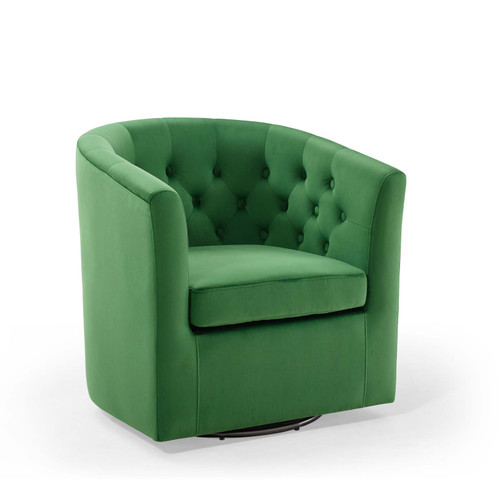Prospect Tufted Performance Velvet Swivel Armchair / EEI-4138