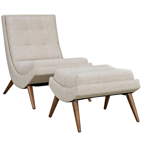 Ramp Upholstered Fabric Lounge Chair Set / EEI-2143