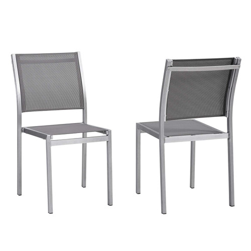 Shore Outdoor Patio Aluminum Side Chair Set of 2 / EEI-2585