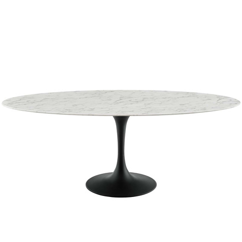 Lippa 78" Oval Faux Marble Dining Table / EEI-3542
