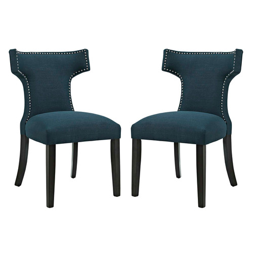 Curve Fabric Dining Side Chair Set of 2 / EEI-2741