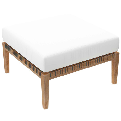 Clearwater Outdoor Patio Teak Wood Ottoman / EEI-5854