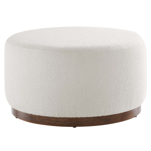 Tilden Large 29" Round Boucle Upholstered Ottoman / EEI-6681