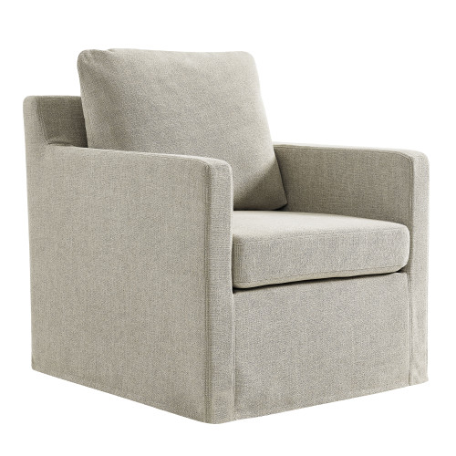 Serene Fabric Slipcovered Swivel Armchair / EEI-6910