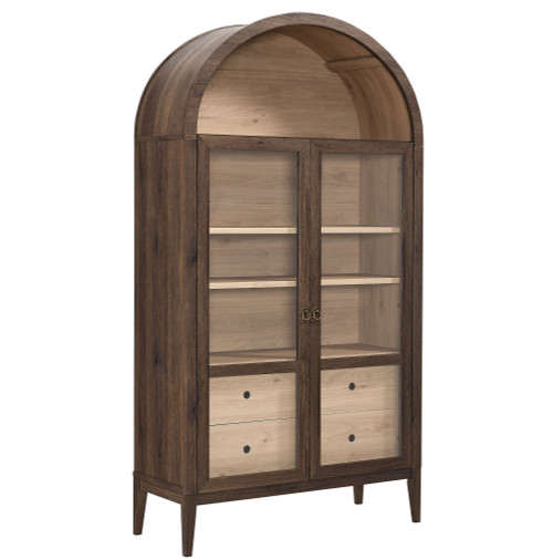 Nolan 74" Tall Wide Arched Storage Display Cabinet / EEI-7168