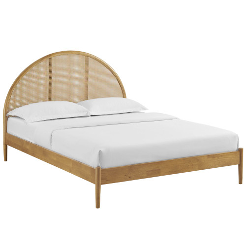 Odette Queen Arched Rattan Cane Platform Bed / MOD-7214