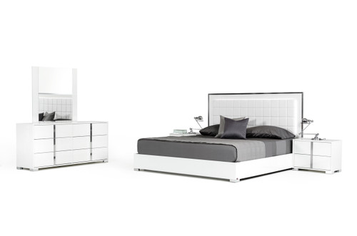 California King Modrest San Marino Modern White Bedroom Set / VGACSANMARINO-SET-CK