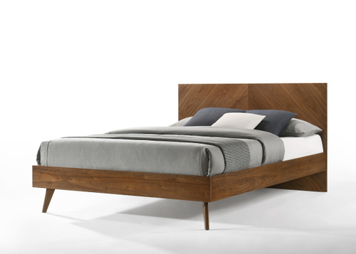 Nova Domus Kamela -Modern Walnut Q Bed / VGMA-BR-128-BED-Q