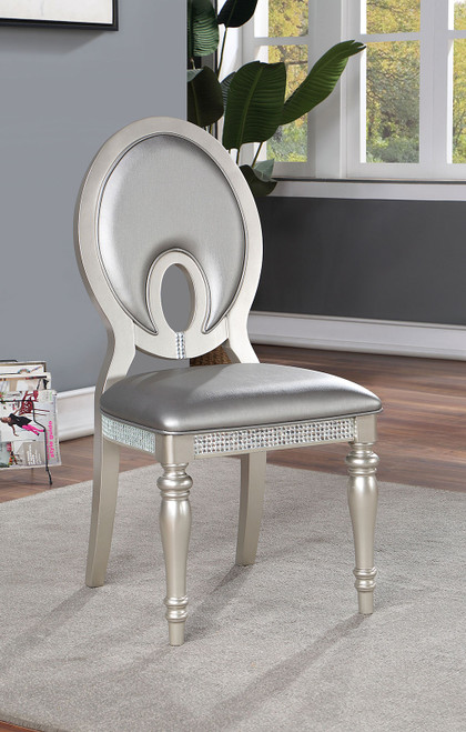 CATHALINA Side Chair (2/CTN), Silver / CM3541SV-SC-2PK