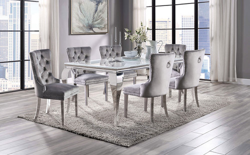 NEUVEVILLE Dining Table, White / CM3903WH-T-TABLE