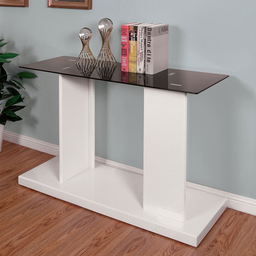 MANNEDORF Sofa Table, Black/White / CM4567WH-S