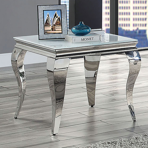 WETZIKON End Table, White / CM4903WH-E-TABLE