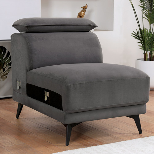 NAPANEE Armless Chair, Dark Gray / CM6254GY-AC